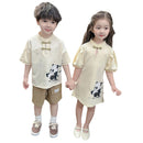 Girls Animal Print Dress Panda Design Traditional Chinese Outfit