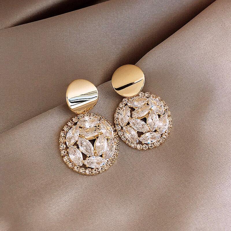 Gold Crystal Earrings