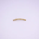 Elegant Gold Row Diamond Stud Earrings Simple Sparkling Jewelry for Women Gift