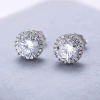 Round Zircon Earrings