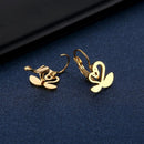 Gold-Plated Swan Earrings