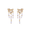 Zircon Tassel Millet Bead Earrings Fashion Jewellery Women Trendy Elegant