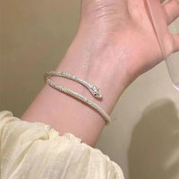 Bangle Bowknot Bells Bracelet Korean Opening Wrist Chain Women Silver Bracelet