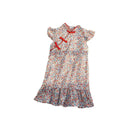 Girls' Summer Floral Cheongsam Dress