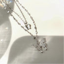 Butterfly Double Necklace Feminine Cold Wind Style Collarbone Chain Jewelry