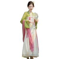 New Chinese Women's Clothing Tang Style Hanfu Elements Daily Chest-length Dress Tea Clothing Two-piece Set