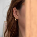 Knotted C-Shaped Double Layer Metal Earrings Alloy Fashion Jewelry for Women