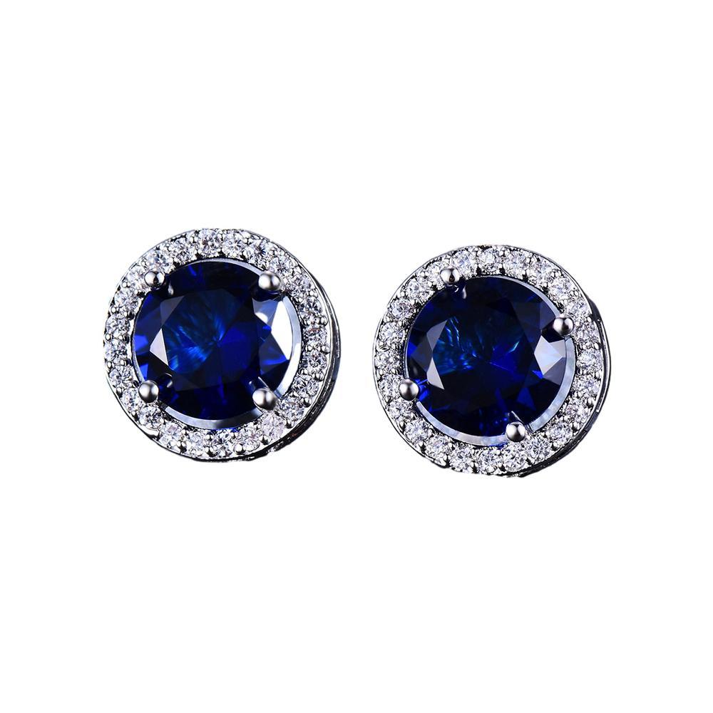 Round Zircon Earrings