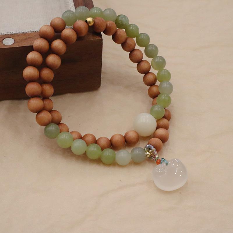 Retro Round Bead Bracelet for Women New Chinese Style Fashion Jewelry Gift