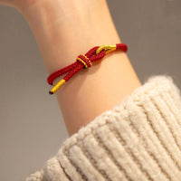 Hand-woven Knotted Red Rope