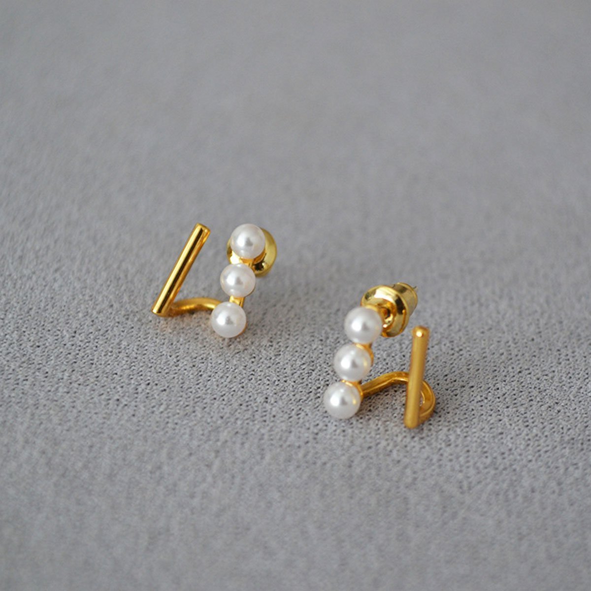 Small Simple Geometric Pattern Stud Earrings for Girls Stylish Everyday Jewelry