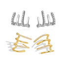 Women Fashion Four Claw Stud Earrings Elegant Jewelry Accessories for Ladies