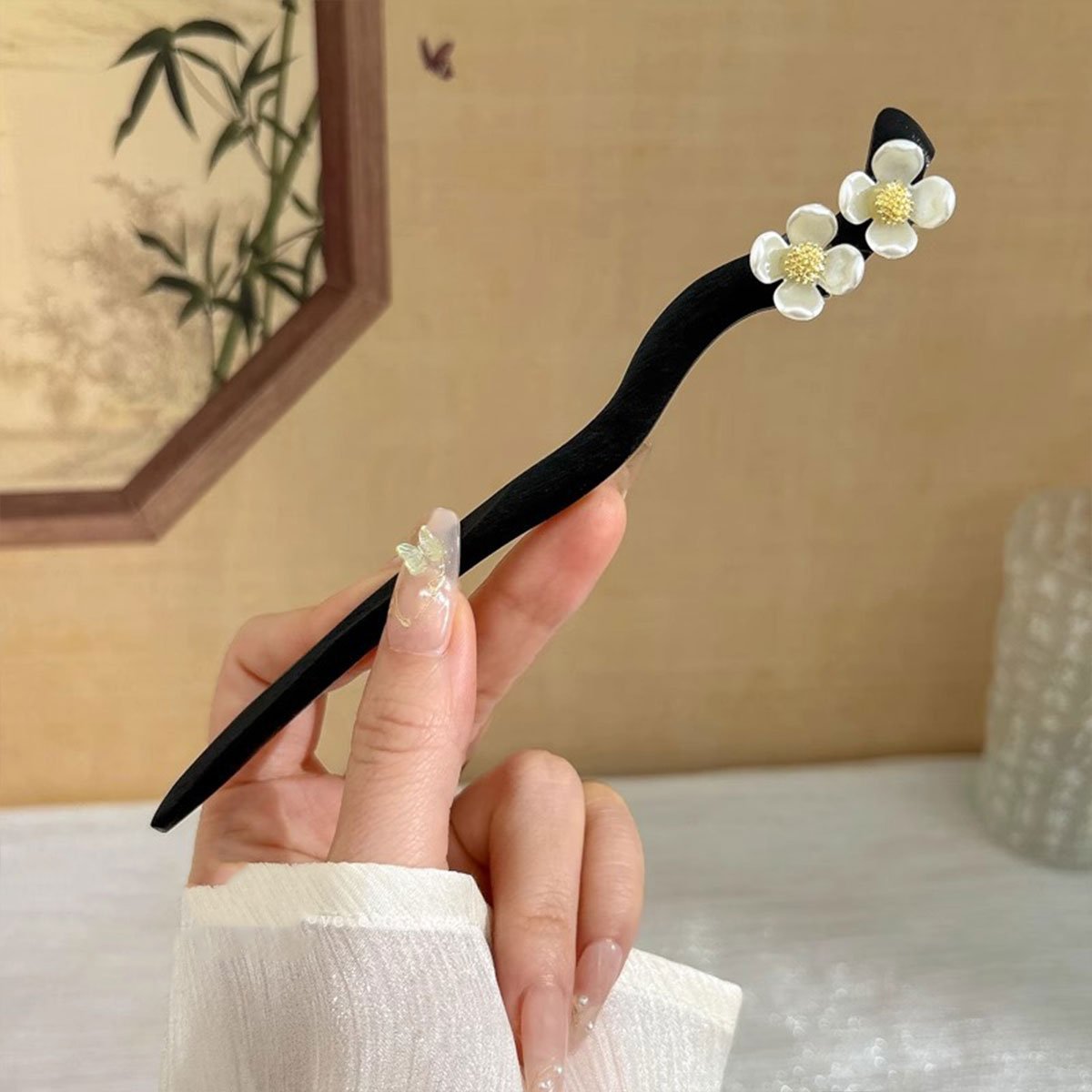 Chinese Style Epiphyllum Hairpin Hanfu Headdress Elegant Accessories Women