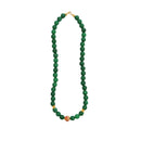 Green Natural Stone Beaded Necklace Beauty Handmade Women Simple Healing Reiki