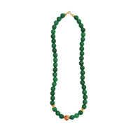 Green Natural Stone Beaded Necklace Beauty Handmade Women Simple Healing Reiki