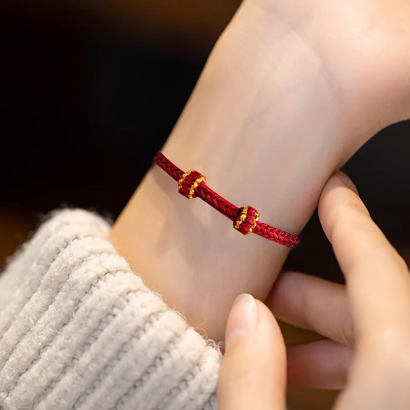 Hand-woven Knotted Red Rope