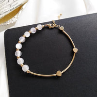 Stylish Crystal Pearl Flower Bracelet Party Accessories Charm Chain Jewellery