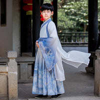 Boys' Light Blue Chinese Costume