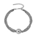 Punk Multi Layer Metal Necklace Bracelet