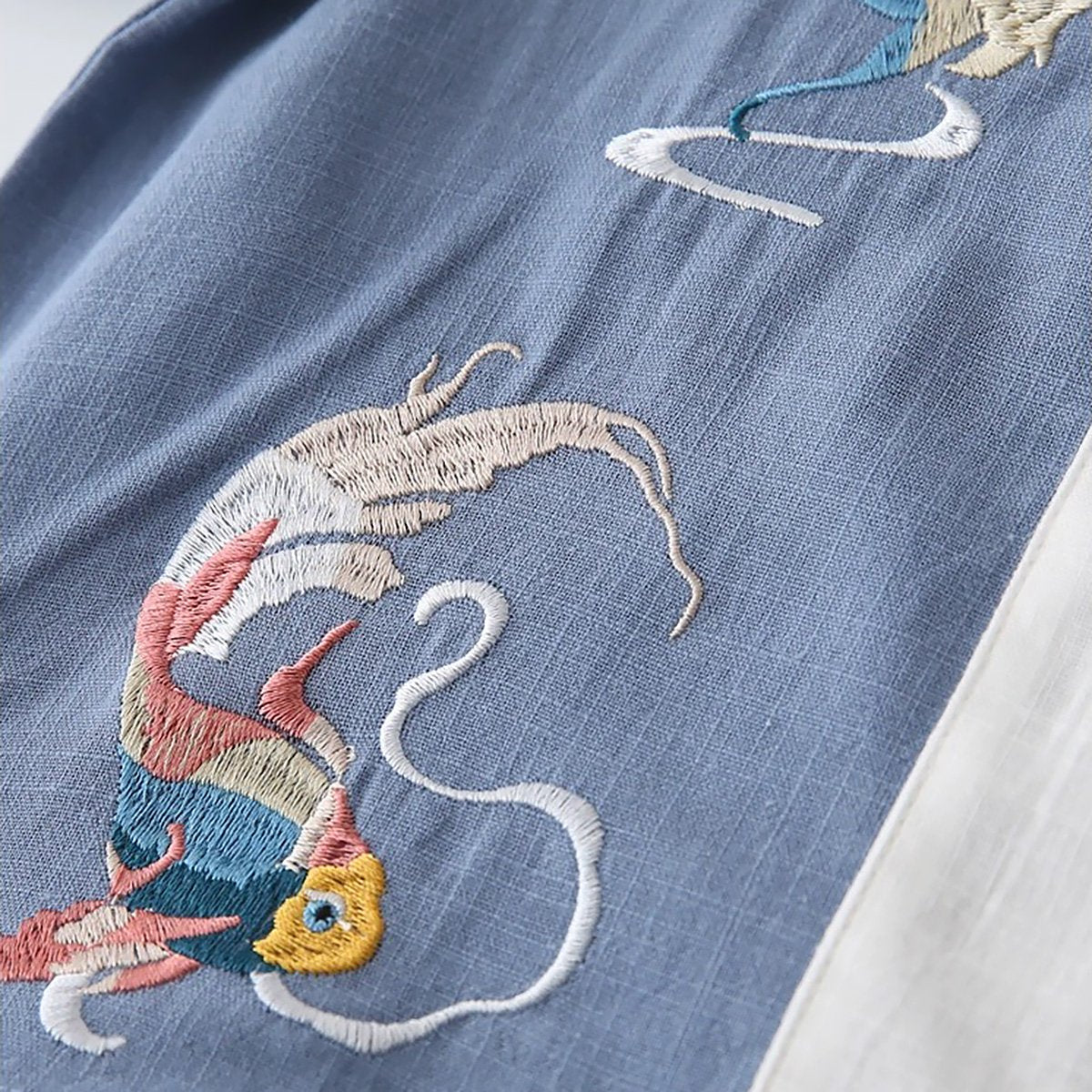 Boys' Embroidered Short-Sleeved Hanfu - Traditional Chinese Attire