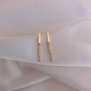 Gold Bar Drop Earrings