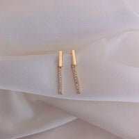 Gold Bar Drop Earrings