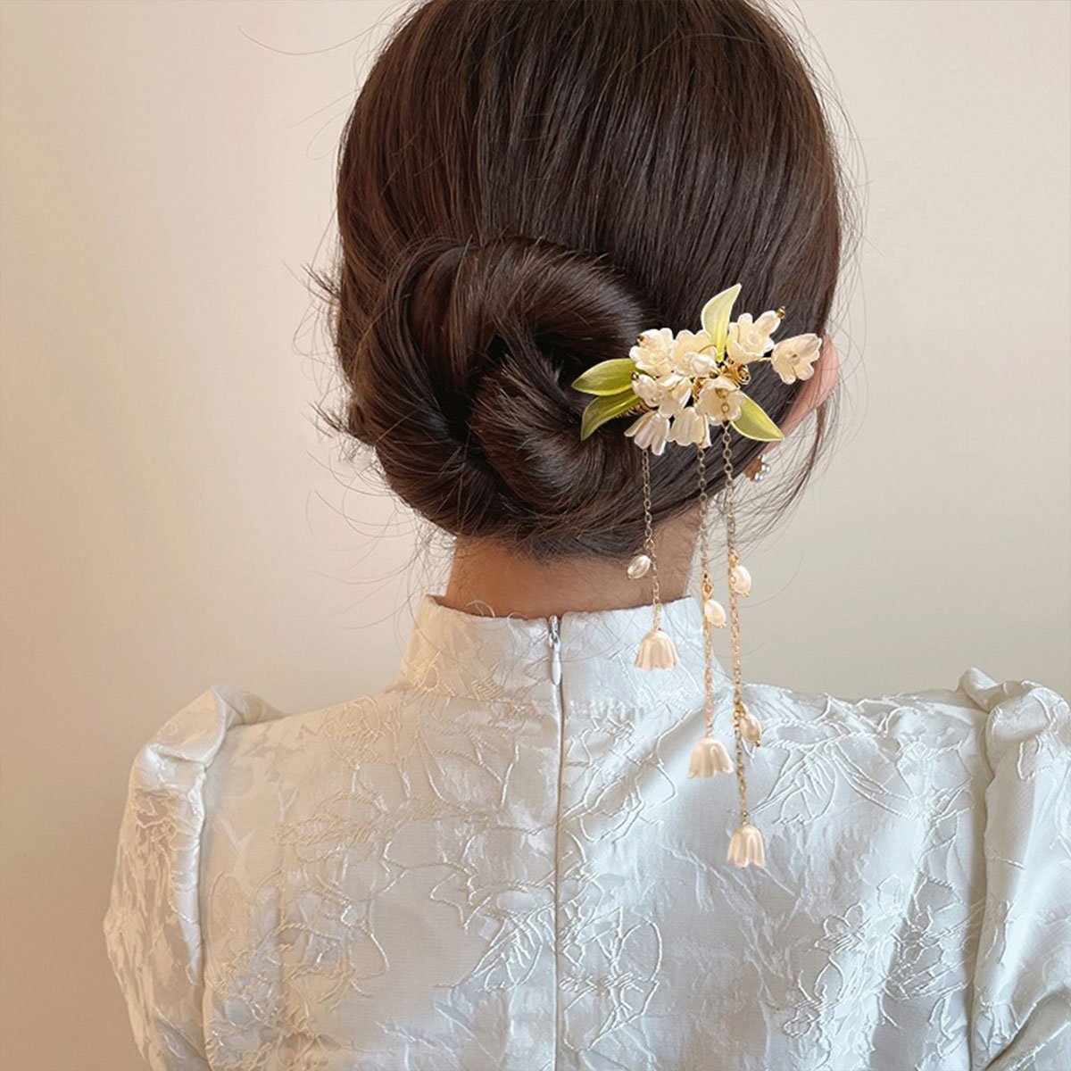 Chinese Style Lily of the Valley Fringe Hairpin Hanfu Headdress Accessories