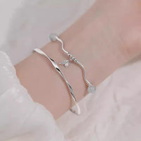 Women Fishtail Bracelet Chain Twisted Cuff Bracelet Bangle Adjustable Bracelets