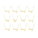 Twelve Zodiac Constellation Necklace Fashion Horoscope Star Sign Jewelry