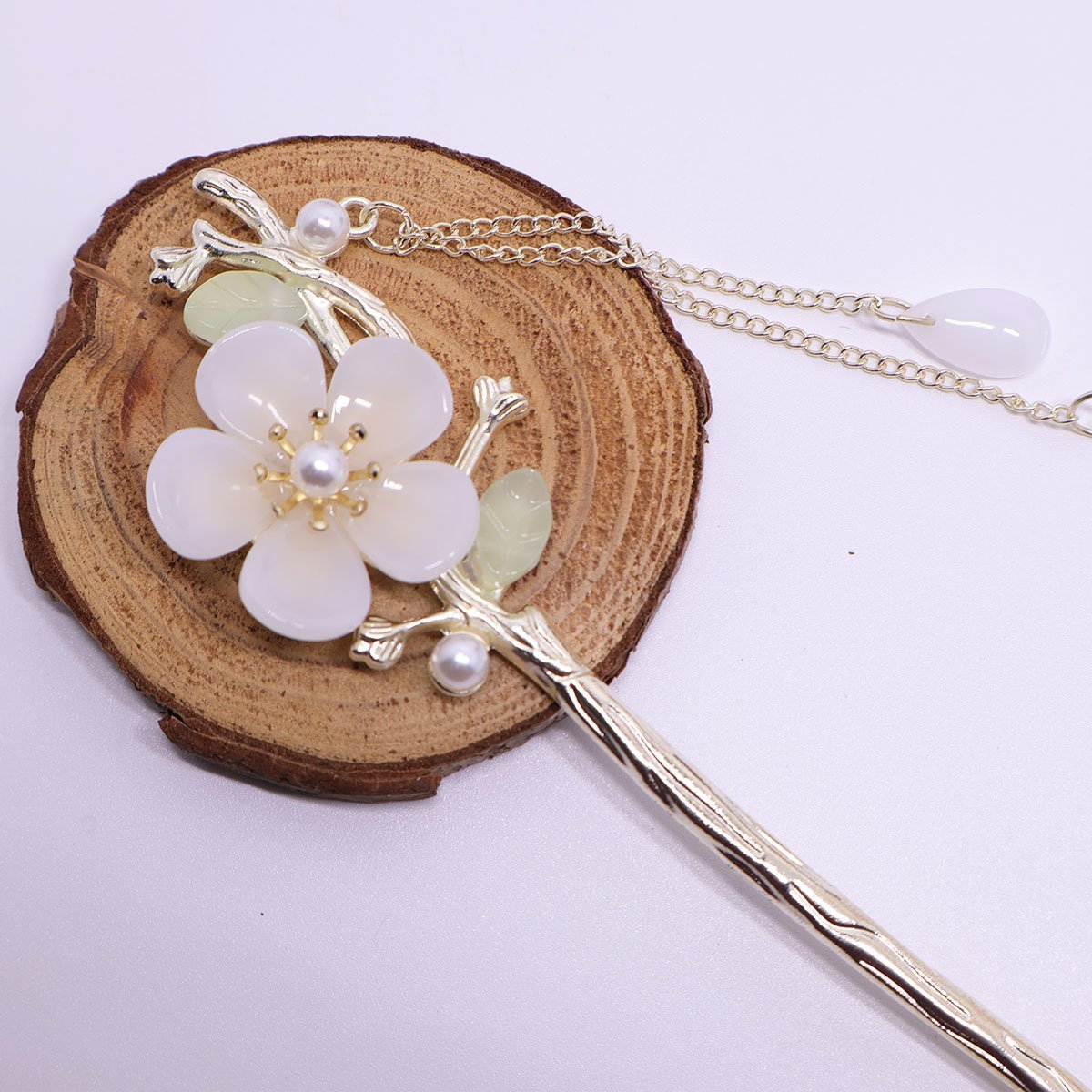 Chinese Style Flower Hairpin Fringe Headdress Hanfu Accessories Women