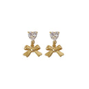 High-End Bow Earrings for Women Elegant Simple Fashion Jewelry Niche Design