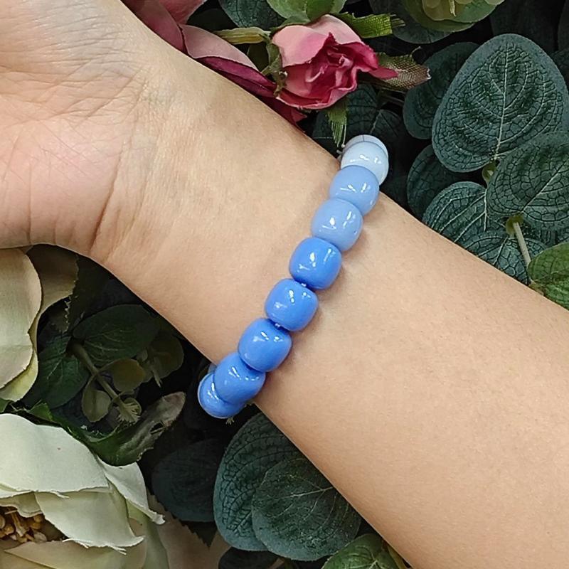 Lucky Gradient Beads Bracelet Elastic Couple Women Friends Gift Fashion