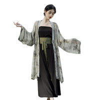 New Chinese Song-style Hanfu Women's Clothing Two Pcs Set