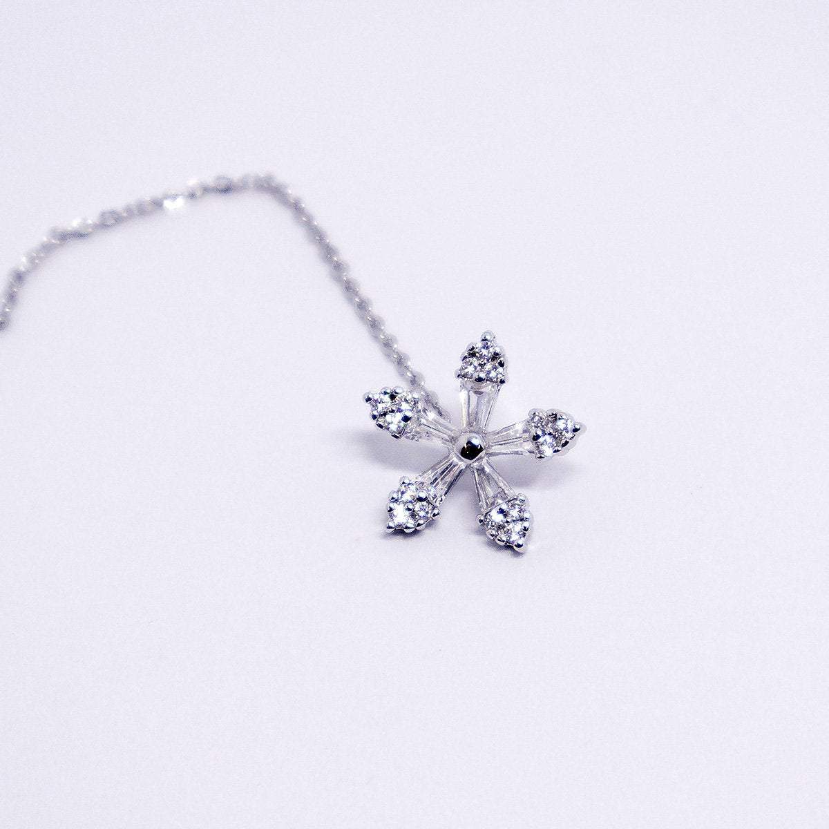 Silvery Zircon Flower Earline Long Sweet Earrings for Girls and Women Jewelry