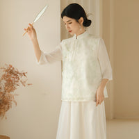 Traditional Chinese Oblique Lapel Blouse