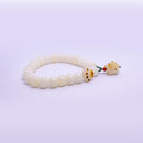 White Cats Paw Bodhi Bracelet for Women Handcrafted Beaded Fashion Jewelry Gift