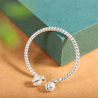 Bangle Bowknot Bells Bracelet Korean Opening Wrist Chain Women Silver Bracelet