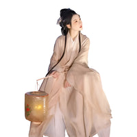 Soft beige Traditional Chinese Clothing Hanfu Set