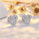 Mouse Head Crystal Stud Earrings