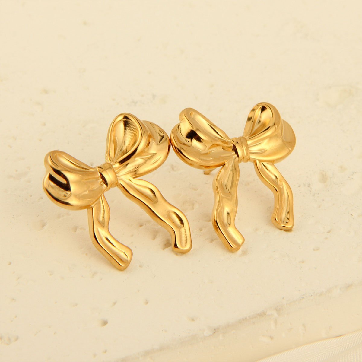 Bow Earrings Stud Women Fashion Jewellery Elegant Trendy Accessories Gift