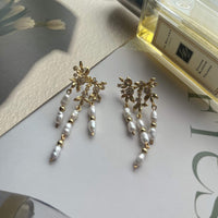 Zircon Tassel Millet Bead Earrings Fashion Jewellery Women Trendy Elegant