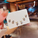 Compact Women Geometric Stud Earrings Fashion Jewellery Set Women Girls