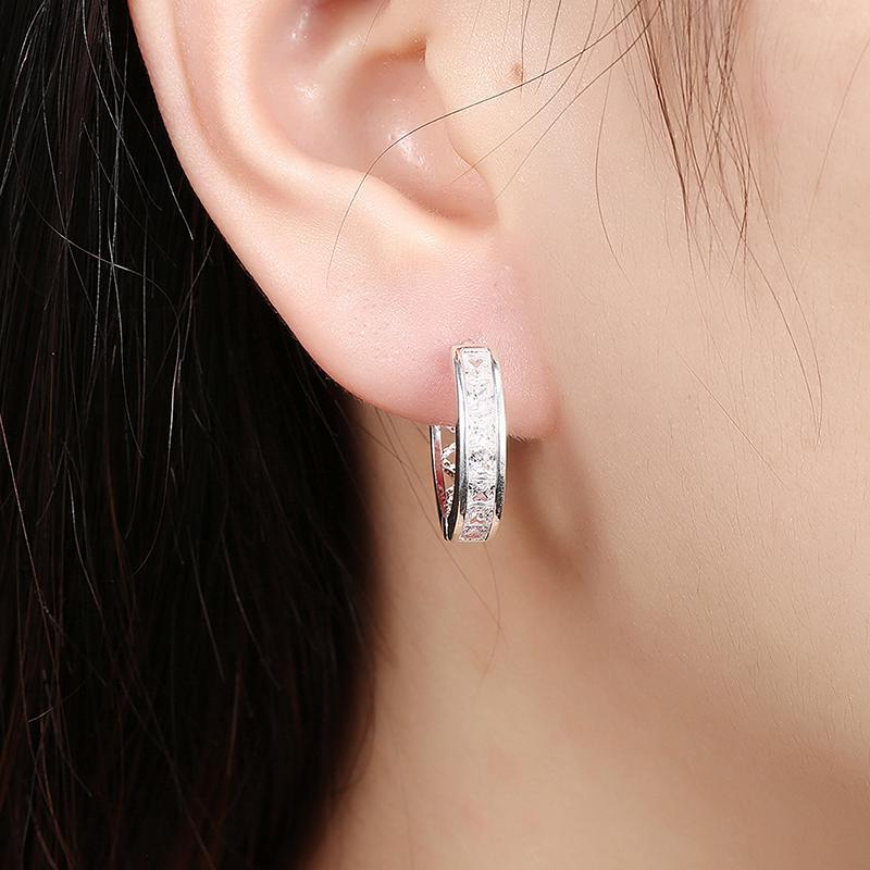 Minimalist Imitation Diamond Earrings