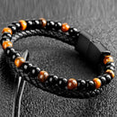 Men's Beaded Leather Bracelets