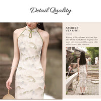 Women's Chinese Halter Neck Qipao