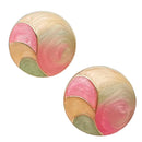 Vintage Geometry Oil Painting Studs Earrings