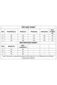 Modern Hanfu Mamian Skirt Set | Jacquard Wrap V-Neck Top with Lantern Sleeves